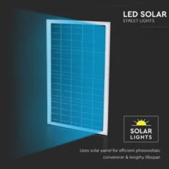 V-Tac Solcelle gadelampe LED - Inkl. fjernbetjening, IP65 - 60W, 3000lm, RA80
