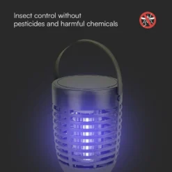 V-Tac solcelle insektlampe, sort, 3-i-1, IP24