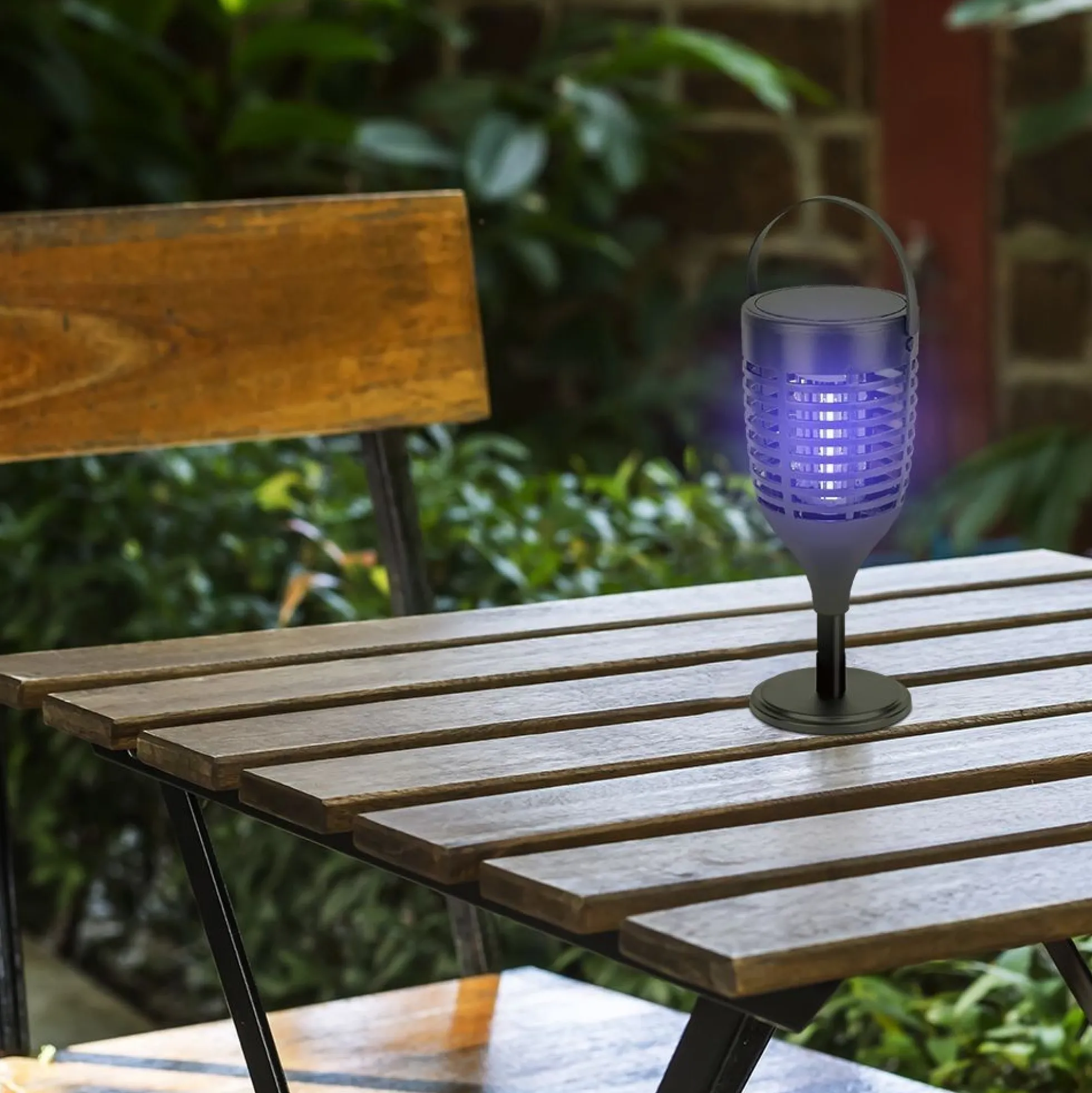 V-Tac solcelle insektlampe, sort, 3-i-1, IP24