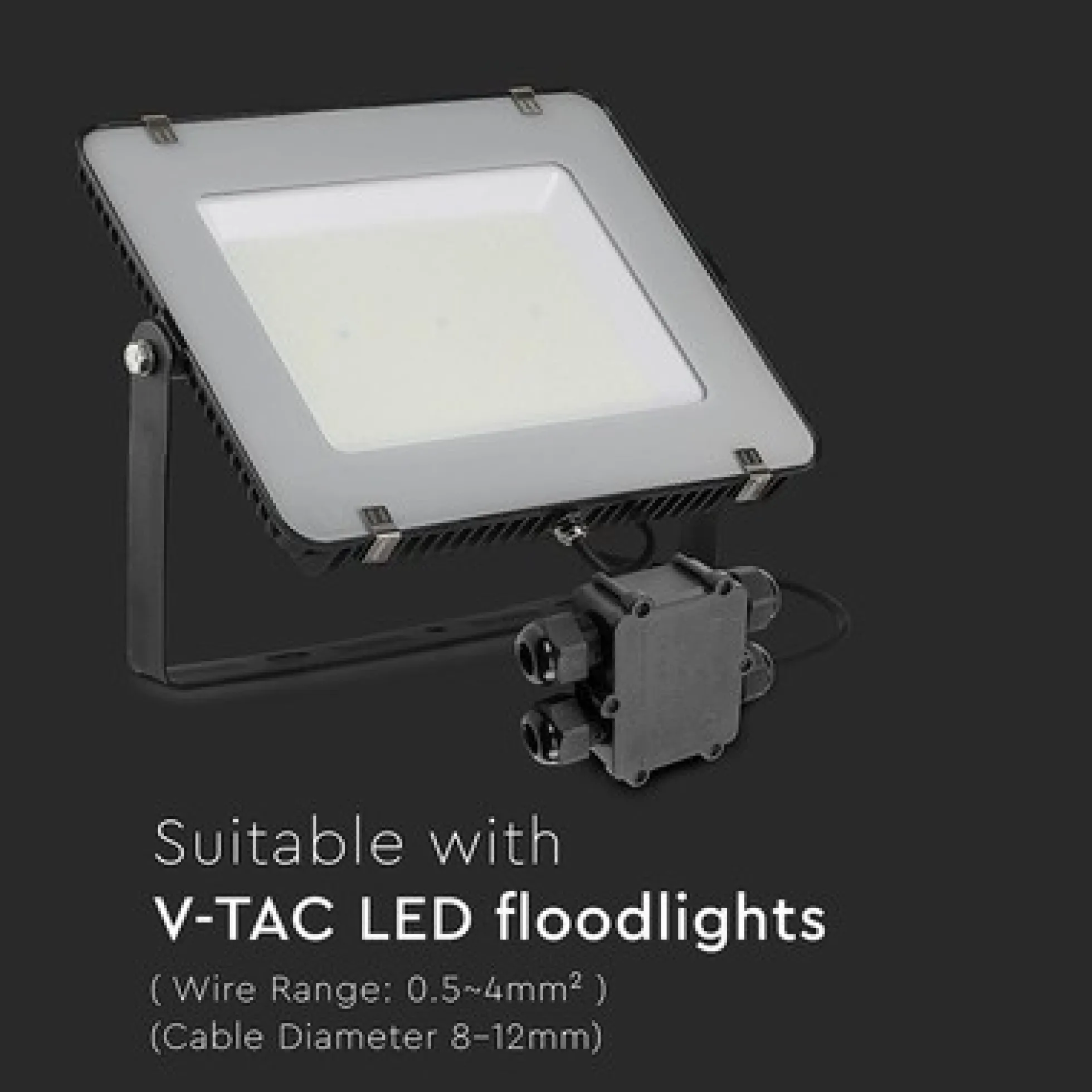 V-TAC Vandtæt Samleboks til Videresløjfning, IP68, 4 forskruninger / 113 x 93 mm