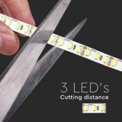 V-Tac 12V høj lumen LED Strip, 5 meter, 100 Watt, RA 95, 120 LED pr meter