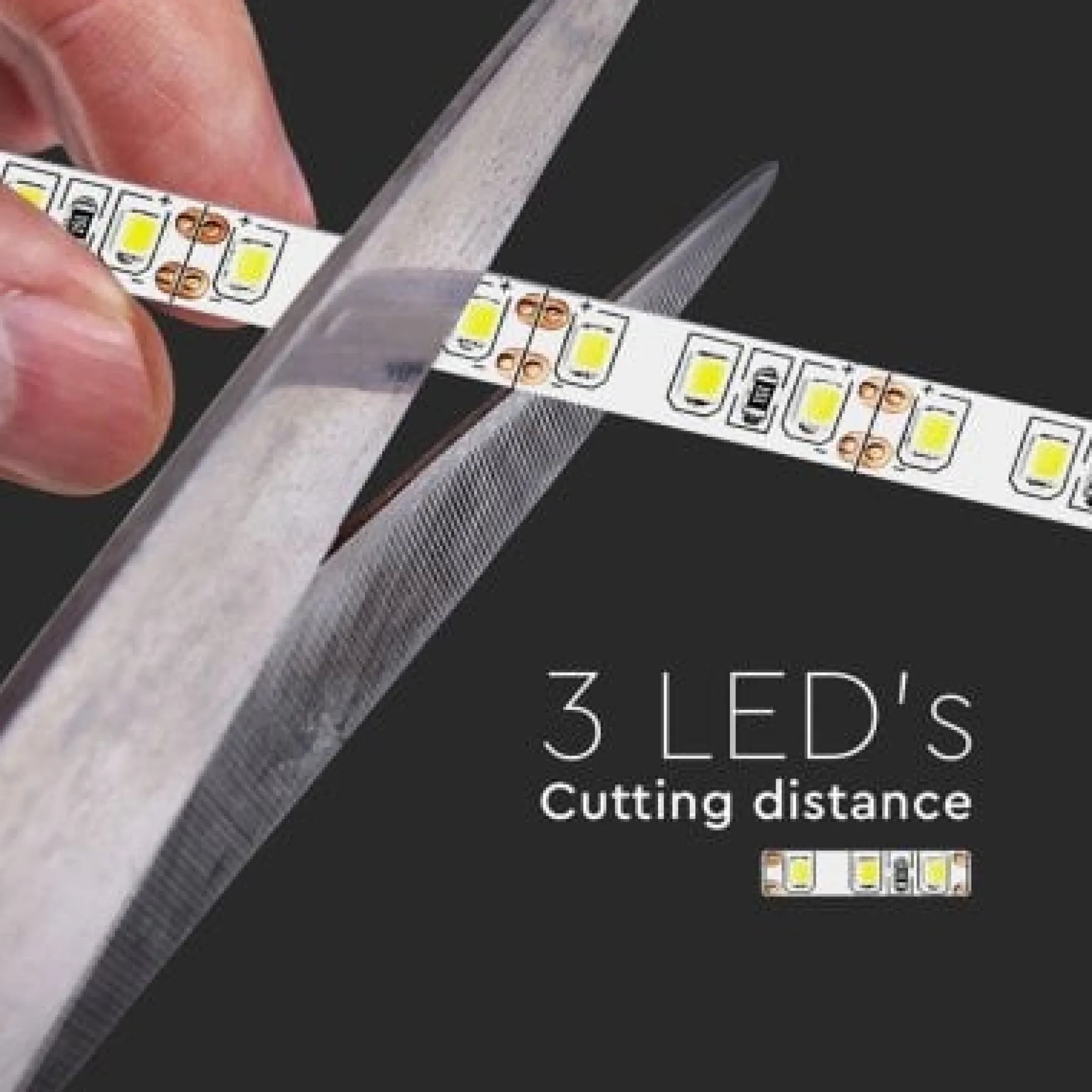 V-Tac 12V LED strip, 8mm bred, 800 lm pr. meter - 5 meter