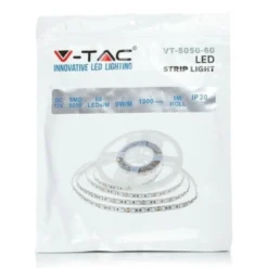 V-Tac 12V RGB+W LED-strips - 54W, 5 meter (900lm/10,8W/60 LED pr. meter)