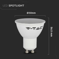 V-TAC 4,5W GU10 LED-pære, 400lm, RA80