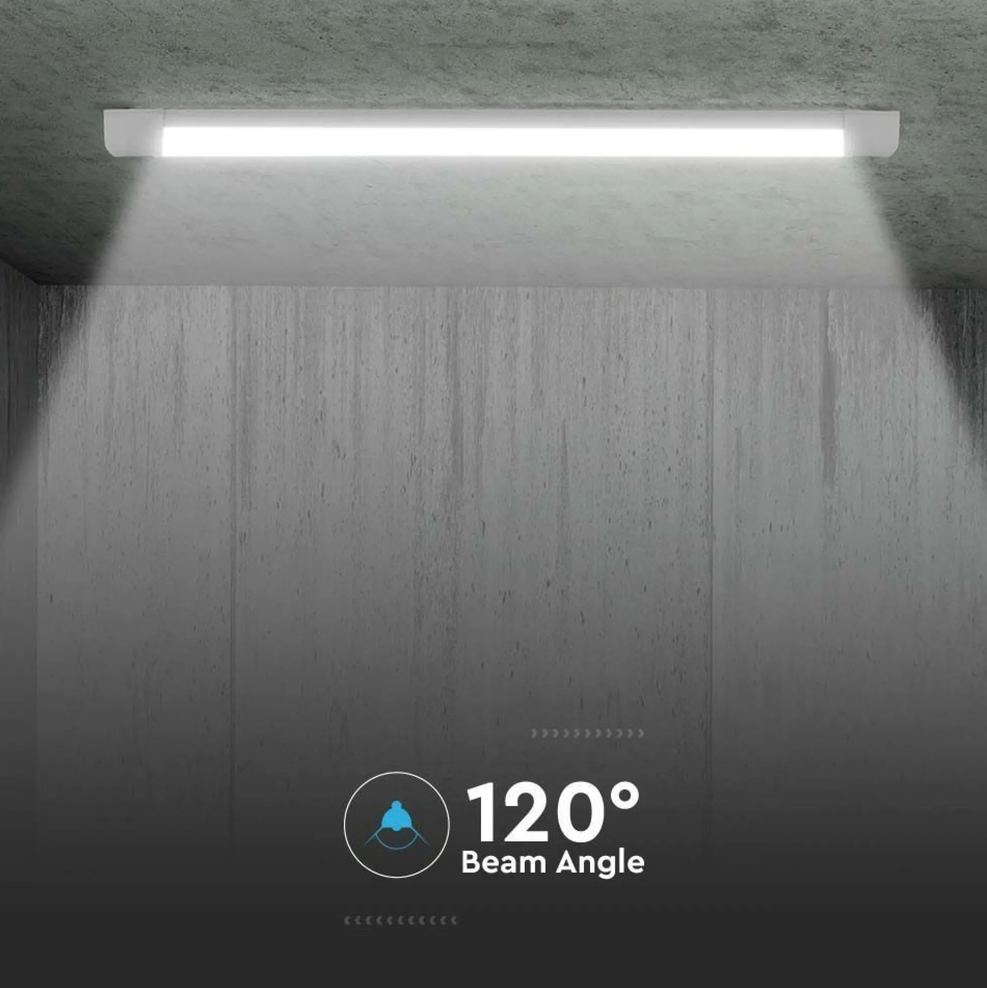 V-Tac 40W LED armatur, 120 cm, 230V, 3000K