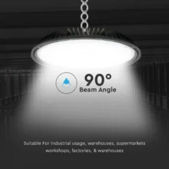 V-Tac 150W LED high bay, Samsung LED chip, IP65, 4000K, 17300 lumens, 90° spredning, 230V (restsalg)