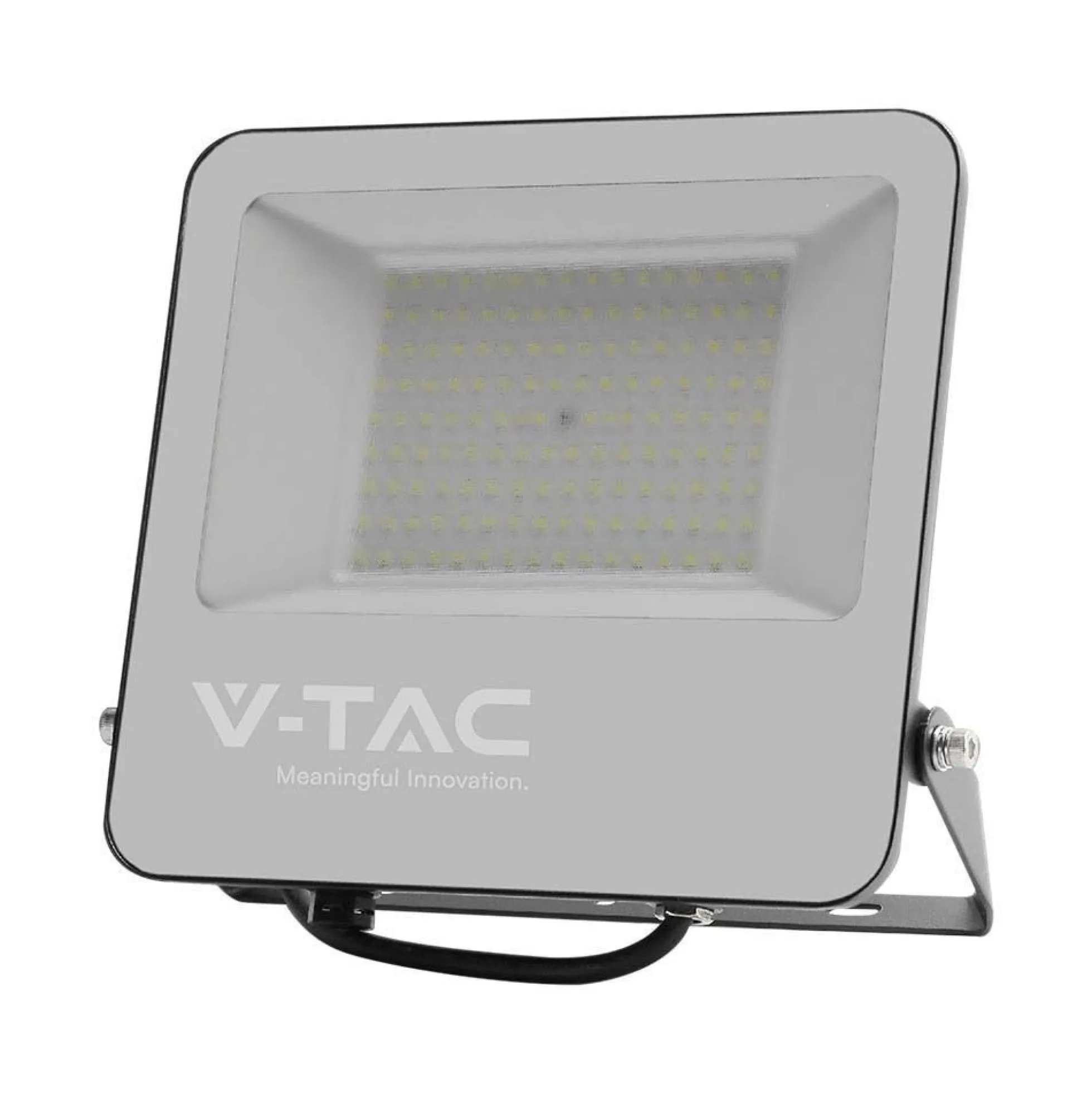 V-Tac 100W LED projektør, 185lm/W, arbejdslampe, udendørs, sort, kold hvid