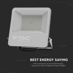 V-Tac 200W LED projektør, 185lm/W, arbejdslampe, udendørs, sort hus, neutral kulør