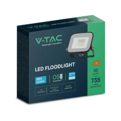V-Tac 10W LED projektør - Samsung LED chip, arbejdslampe, udendørs, 735 lm, IP65