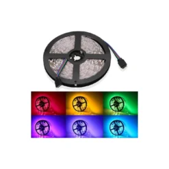 V-Tac 10,8W/m RGB stænktæt LED strip, 5 meter, 60 LED pr. meter, 12V DC, IP65