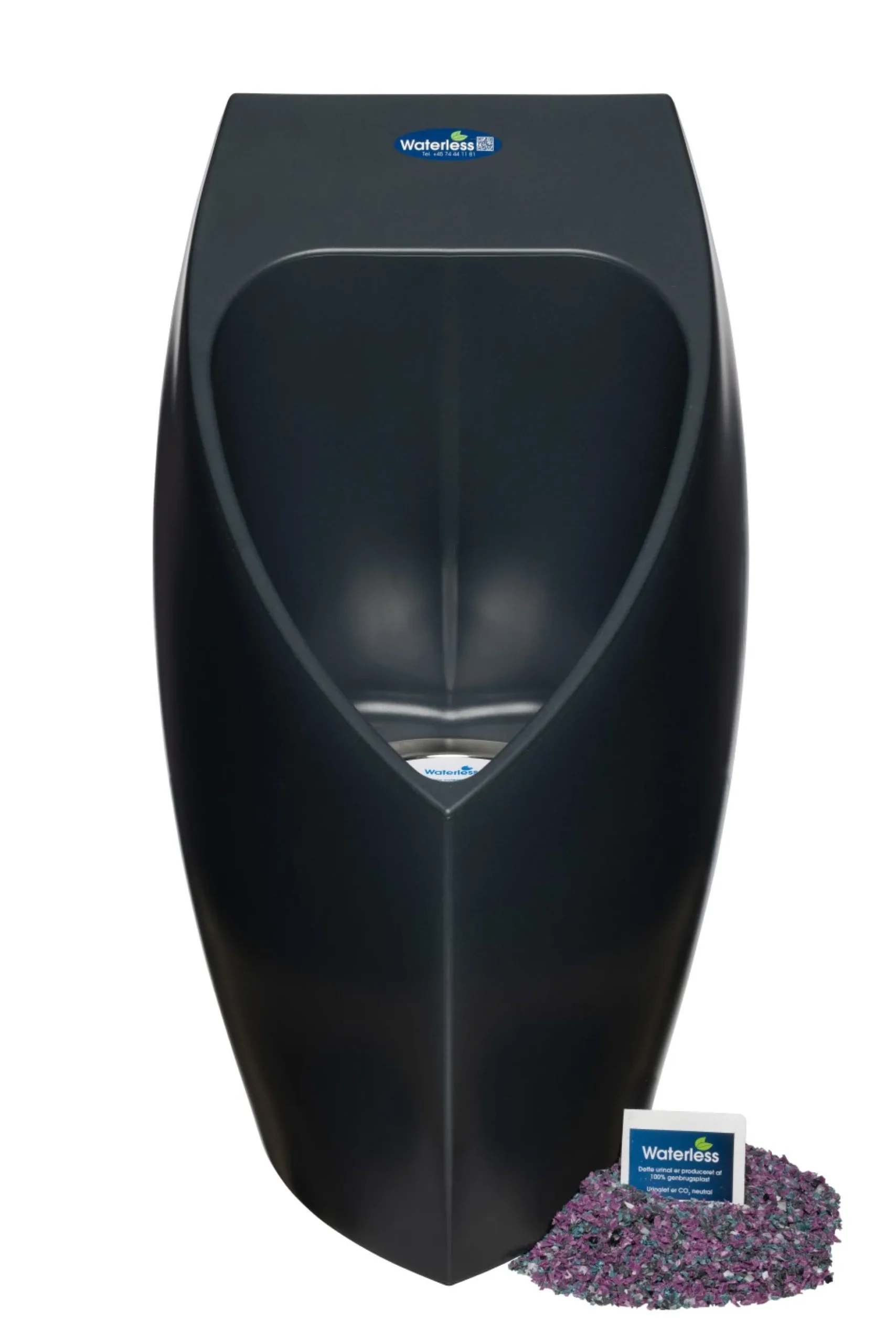 Waterless ECO vandfri urinal, genbrugsplast, lodret studs