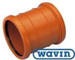 Wavin – Dobbeltmuffe glat PP
