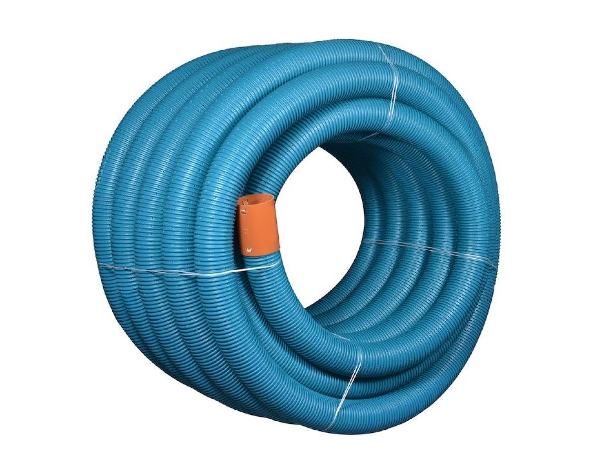 Wavin drænrør, 200/180mm, 40 meter, 2,5x5mm slids, blå - 40 meter