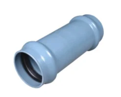 Wavin 63 mm PVC-skydemuffe, grå, PN10
