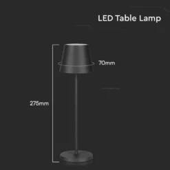 1,5W berørings-dæmpbar LED bordlampe, IP54, 3000K, genopladelig - V-Tac