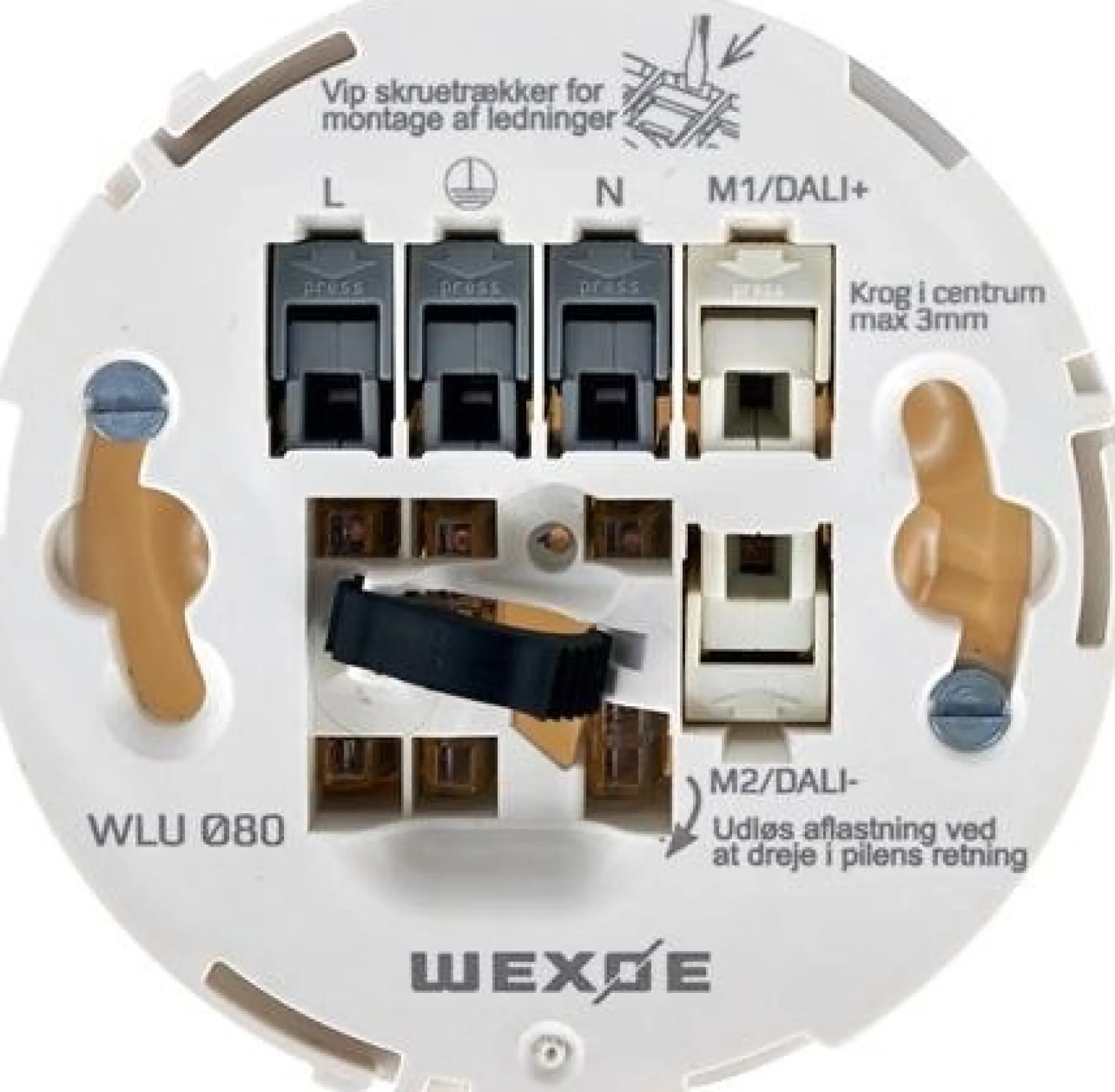 Wexøe lampeudtag WLU Ø80, universal