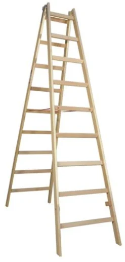 Wienerstige Proff, 2,4m, 2x9tr, lamineret træ - Jumbo Stillads