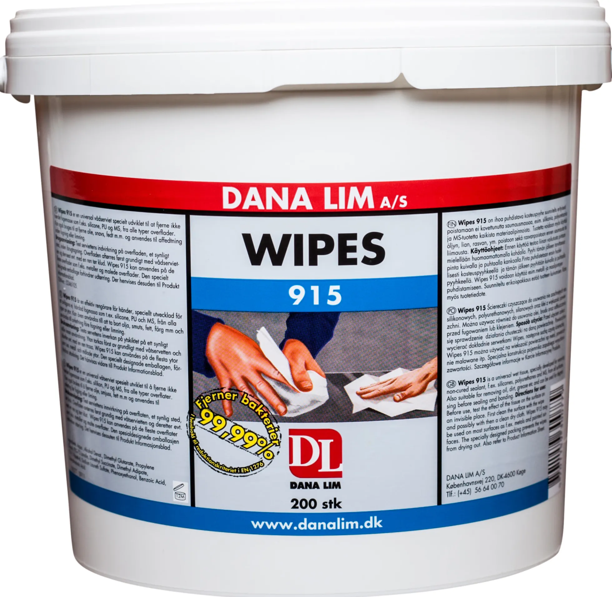 Wipes 915, 200 stk.