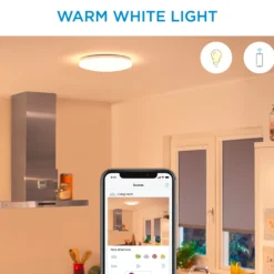 WiZ Adria plafond, Ø32 cm, 1600lm, 2700K (dæmpbar), 17W, WiFi/Matter