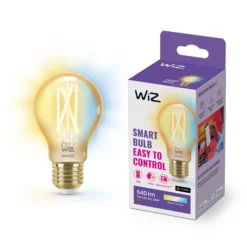 WiZ E27 LED-pære, A60 amber, 810lm, Tunable White, 7W, WiFi/Matter