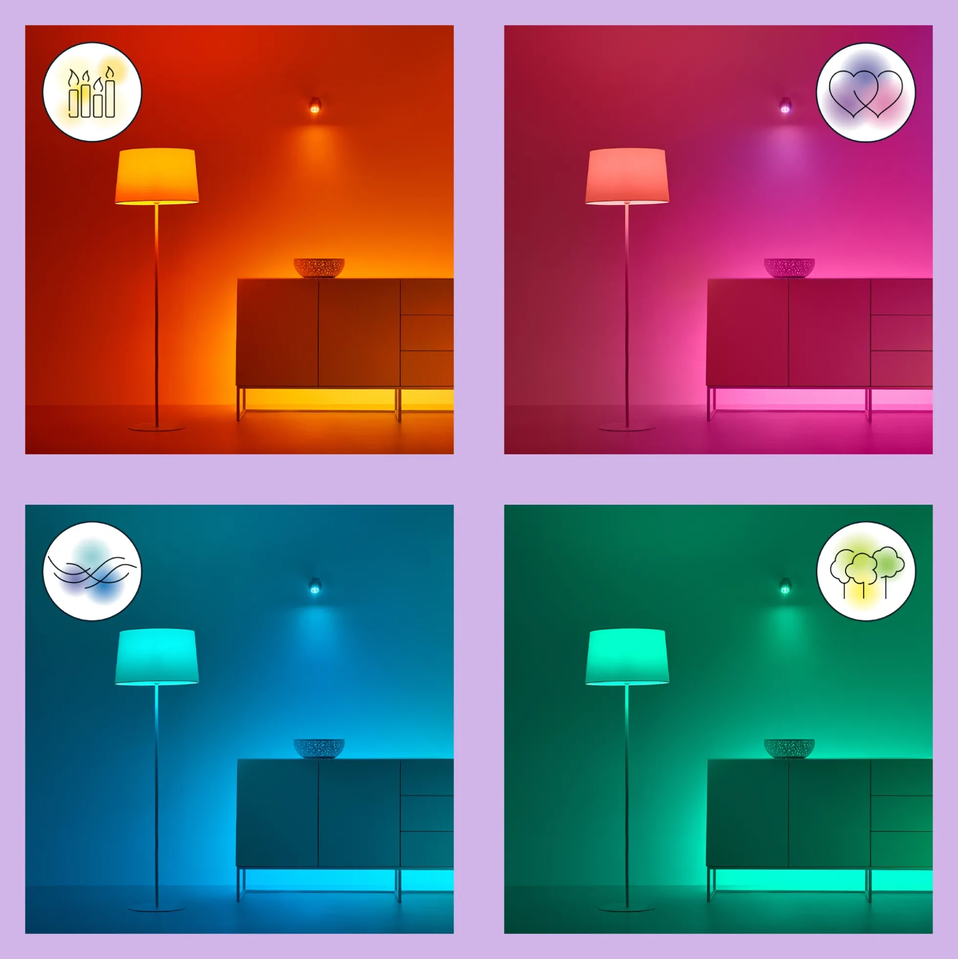 WiZ E27 LED-pære, A60, 806lm, Color, 8,5W, WiFi/Matter
