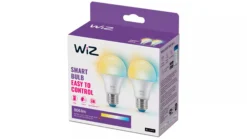 WiZ E27 LED-pære, A60, 806lm, Tunable White, 8 W, WiFi/Matter - 2 pak