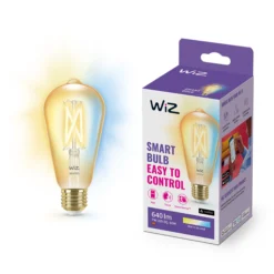 WiZ E27 LED-pære, ST64 amber, 810lm, Tunable White, 7W, WiFi/Matter