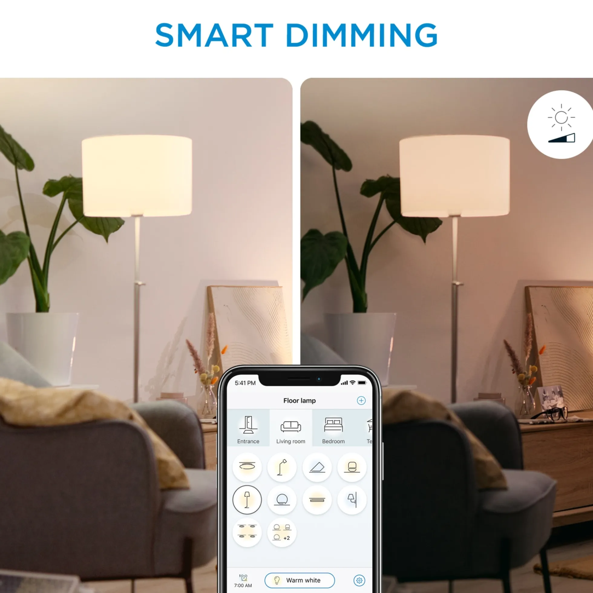WiZ E27 LED-pære, ST64 klar, 806lm, Tunable White, 7W, WiFi/Matter