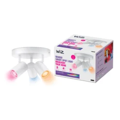WiZ Imageo spotlampe med 3 spots, 345lm, Color, hvid (restsalg)