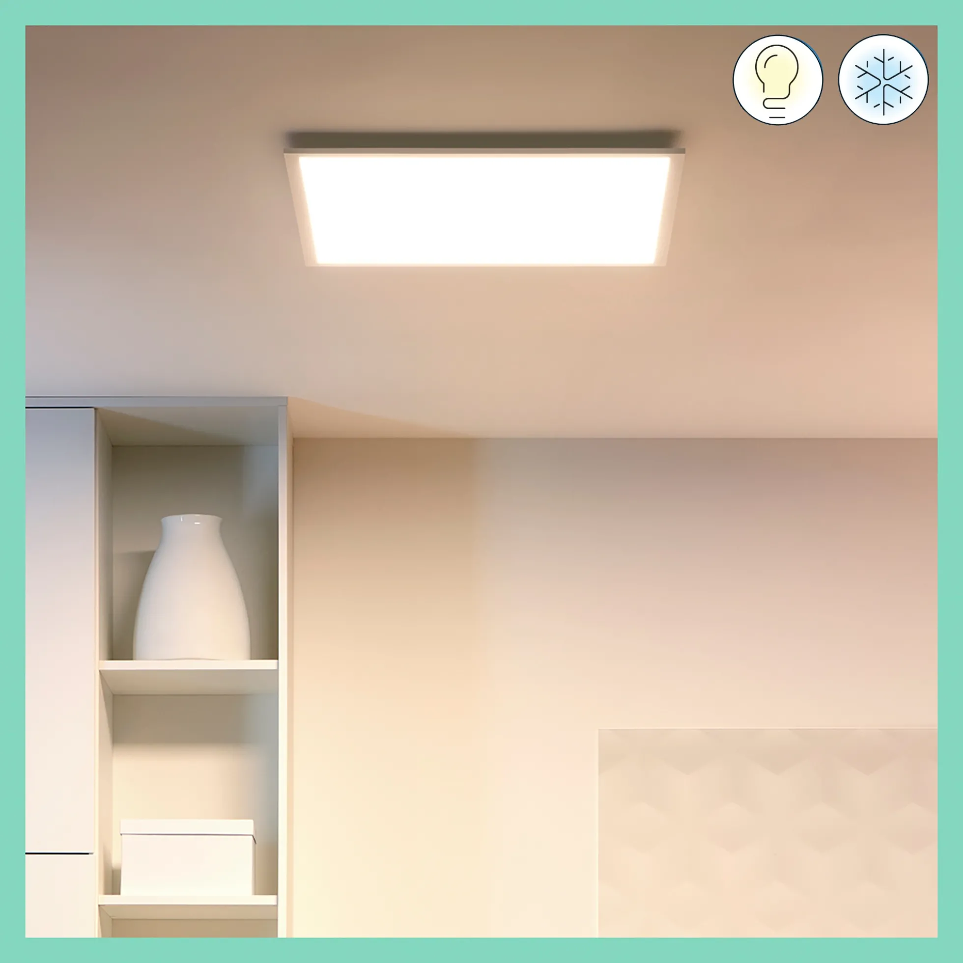 WiZ LED-panel 60x60 cm, 3400lm, Tunable White, hvid