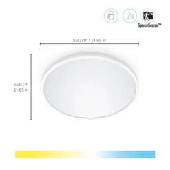 WiZ SuperSlim plafond, Ø55 cm, Tunable White, hvid