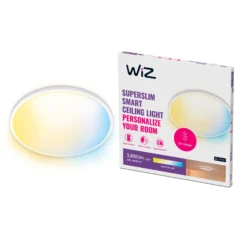 WiZ SuperSlim plafond, Ø55 cm, Tunable White, hvid
