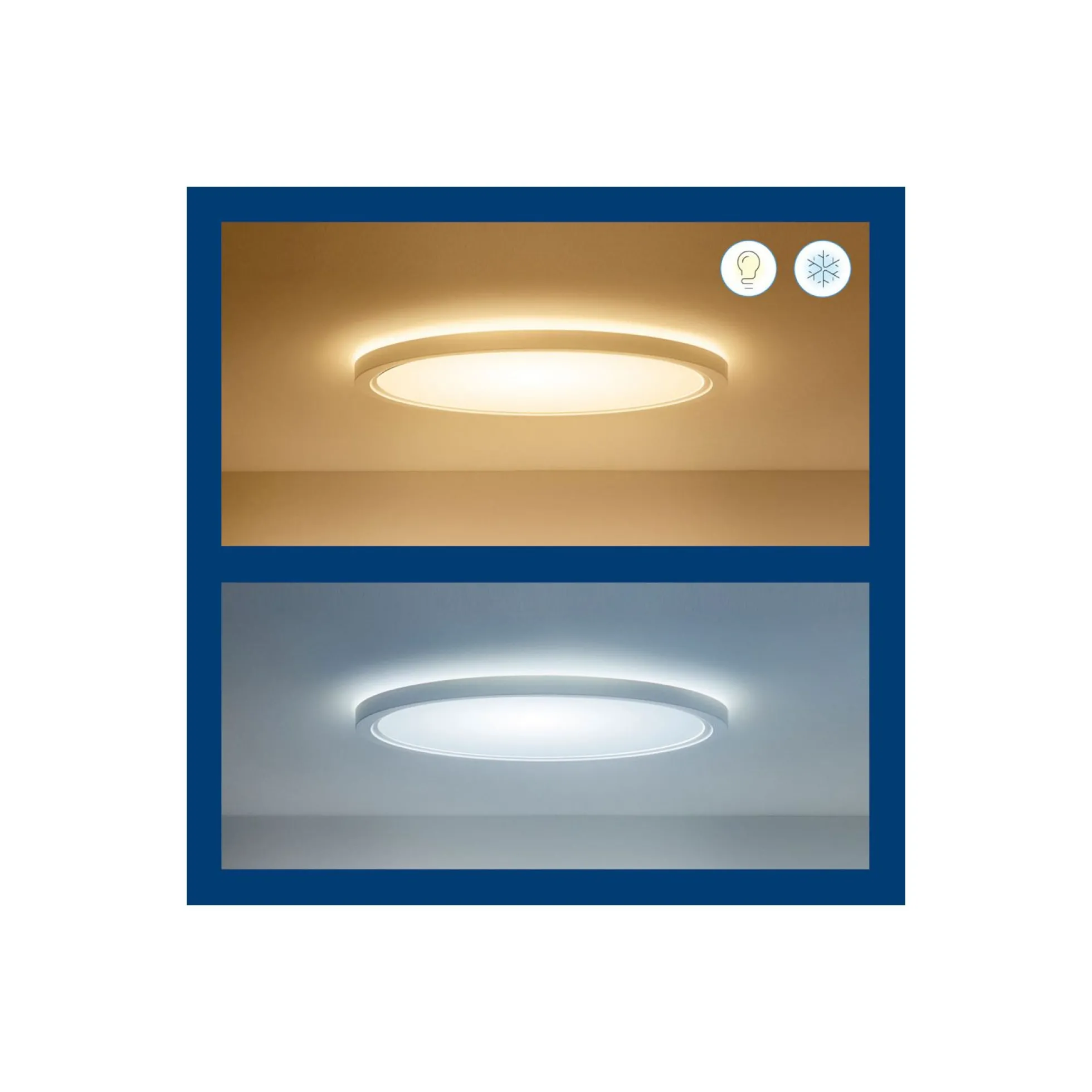 WiZ SuperSlim plafond, Color, Ø43, 118lm, 22W, WiFi/Matter, hvid