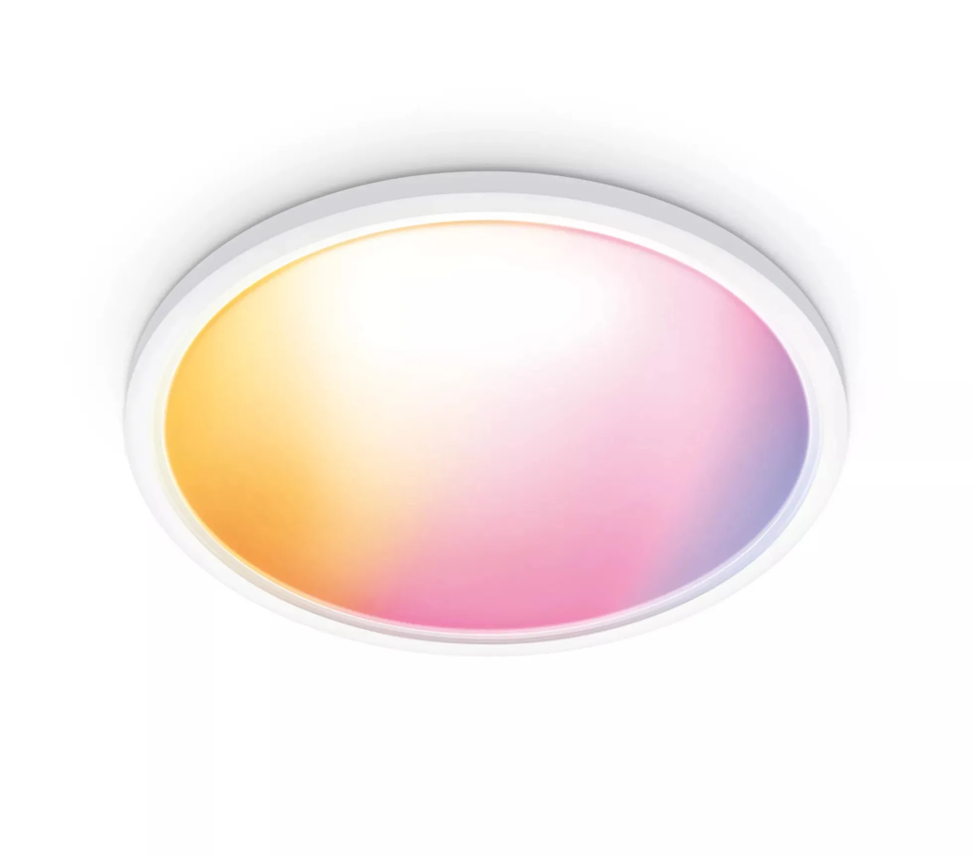 WiZ SuperSlim plafond, Color, Ø43, 118lm, 22W, WiFi/Matter, hvid