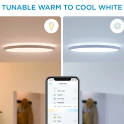 WiZ ultra tynd plafond, white ambiance, op til 2450 lm, hvid
