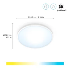 WiZ ultra tynd plafond, white ambiance, op til 2450 lm, hvid