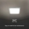 18W kvadratisk LED loftlampe, 1800 lumen, 3000K, varm hvid, backlit panel