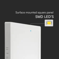 18W kvadratisk LED loftlampe, 1800 lumen, 3000K, varm hvid, backlit panel
