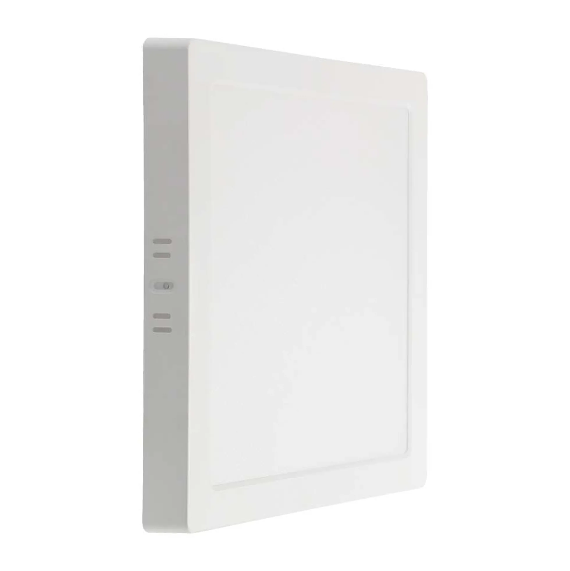 18W kvadratisk LED loftlampe, 21,4x21,4cm, 100lm/W, hvid kant, 6500K - Kulør: Kold