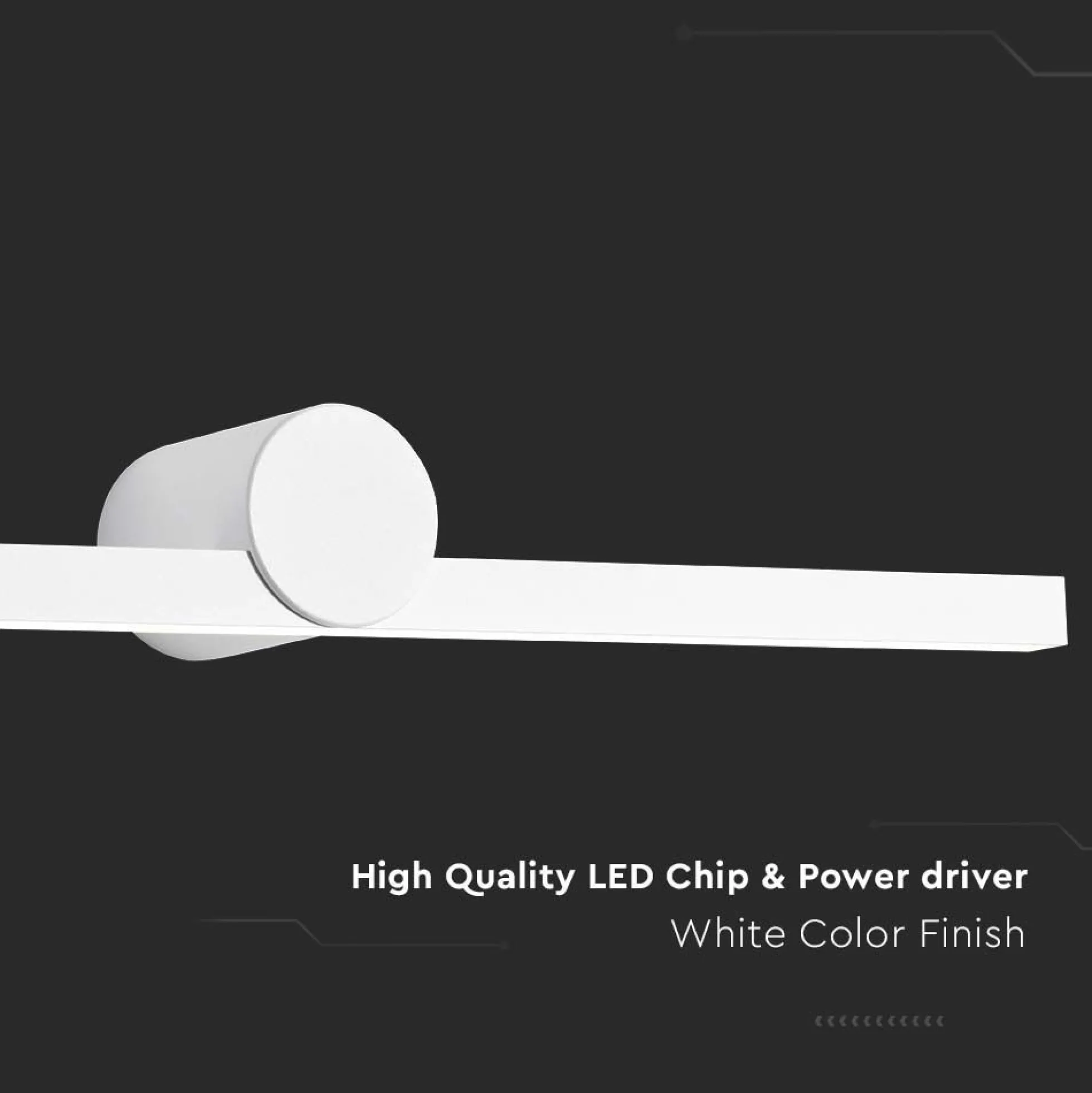 10W LED bad / spejllampe, IP65, 61 cm, hvid - 3000K