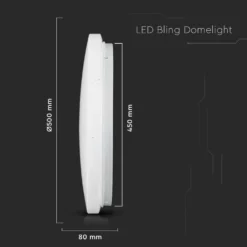 36W LED Dome Lys med Stjernehimmel Dæksel, 450mm, CCT 3in1 Rundt, 3900lm