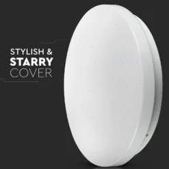 36W LED Dome Lys med Stjernehimmel Dæksel, 450mm, CCT 3in1 Rundt, 3900lm
