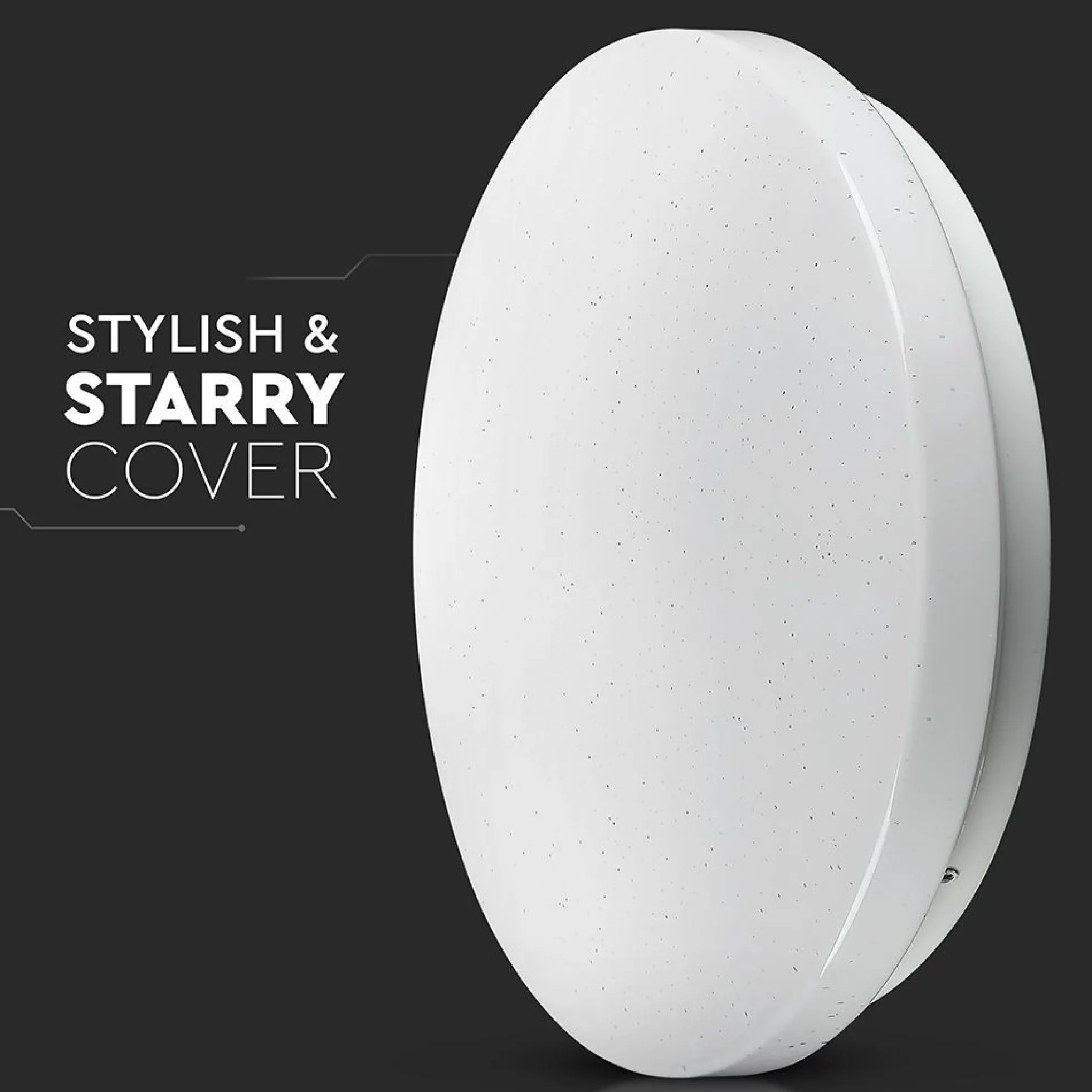36W LED Dome Lys med Stjernehimmel Dæksel, 450mm, CCT 3in1 Rundt, 3900lm