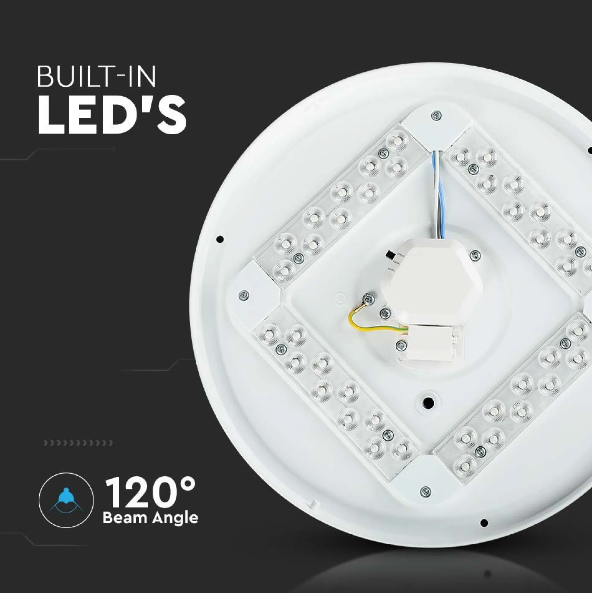 18W LED Dome Lys, 300mm stjerneoverflade, CCT 3i1, rundt