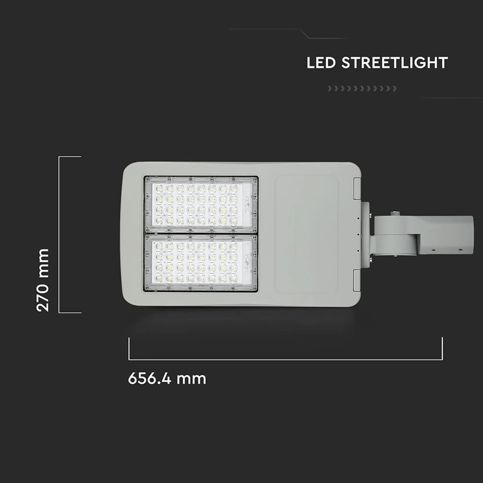 100W LED gadelampe, 140lm/W, 5700K, IP65, IK08, aluminium - Samsung LED chip, Inventronics driver