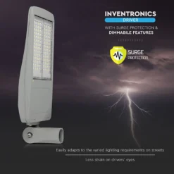 100W LED gadelampe, 140lm/W, 5700K, IP65, IK08, aluminium - Samsung LED chip, Inventronics driver