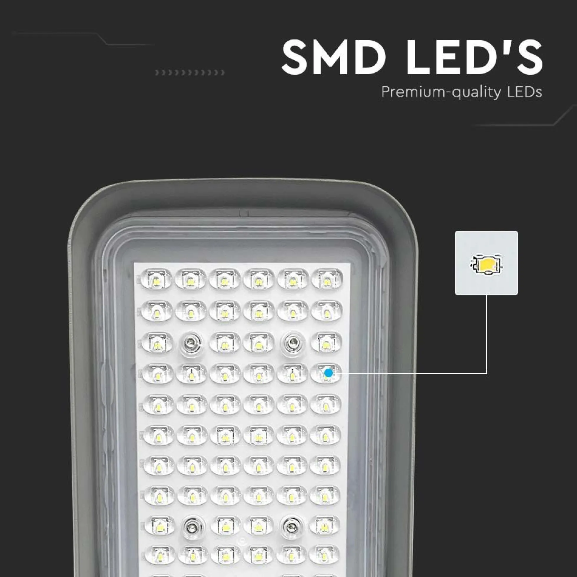 100W LED gadelygte - 4000K, 8700lm, RA70, IP65