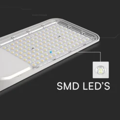 100W LED gadelygte med Samsung chip, fotocellesensor og 4000K lysfarve