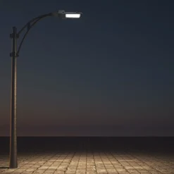 100W LED gadelygte med Samsung chip, 4000K, grå hus