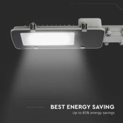 100W LED gadelygte med Samsung chip, 4000K, grå hus